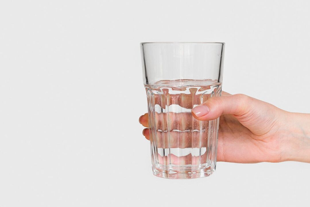 A glass of water with diluted dust zxcvbnmqwert